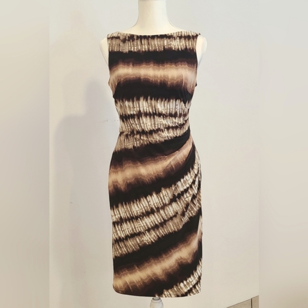 Black Label by Evan Picone Sleeveless Midi Dress, Size 8
